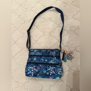 Sakroots Floral Blue Crossbody Bag